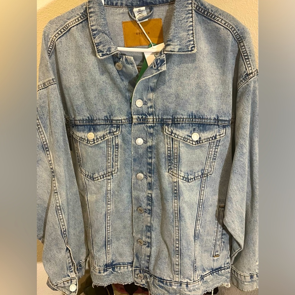 BNWT H&M Distressed Denim Jacket